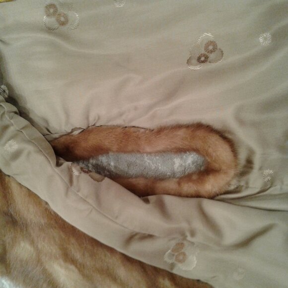 WOMEN REAL NATURAL MINK FUR VEST COAT JACKET WOMEN BROWN TAN M MEDIUM L LARGE 10 - Picture 8 of 13